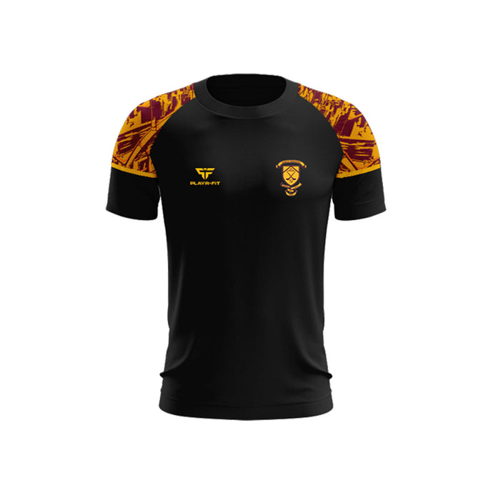 Sean Treacys Hurling Club Lurgan T-Shirt Stellar (Black/Maroon/YellowGold) - Adults