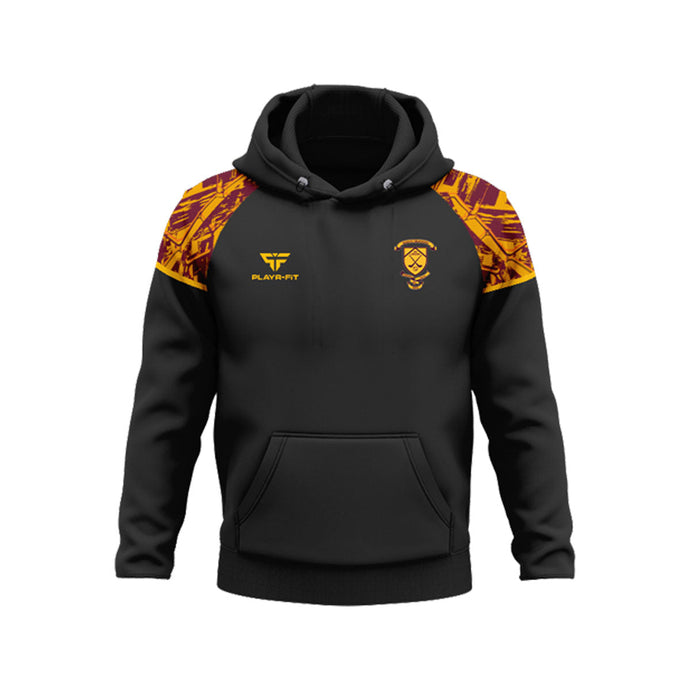 Sean Treacys Hurling Club Lurgan Hoodie Stellar (Black/Maroon/YellowGold) - Kids