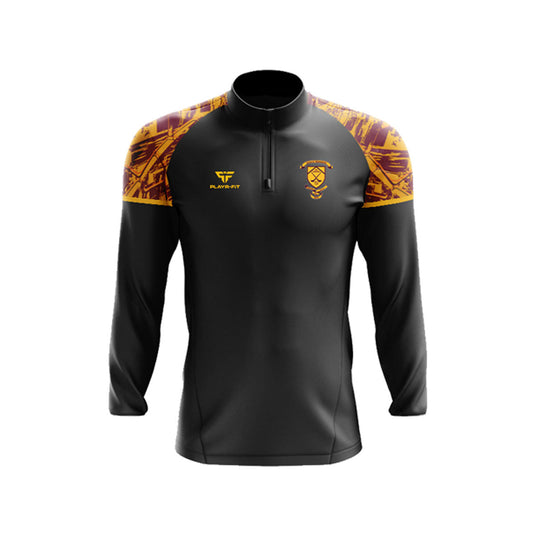 Sean Treacys Hurling Club Lurgan Midlayer (1/4 Zip) Stellar (Black/Maroon/YellowGold) - Adults