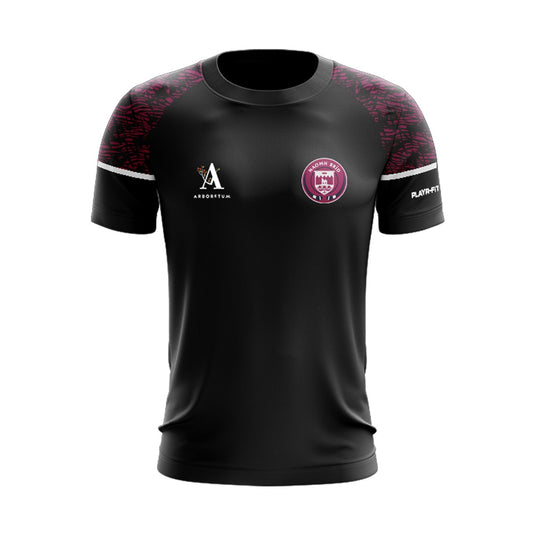 Naomh Brid Hurling & Camogie T-Shirt Stellar (Black/Maroon/White) - Adults