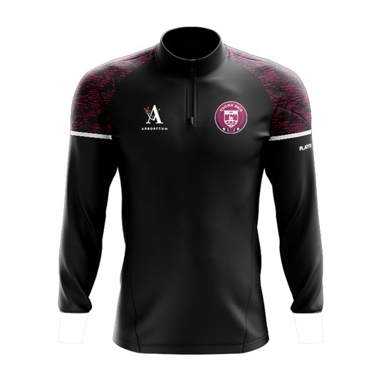 Naomh Brid Hurling & Camogie Midlayer (1/4 Zip) Stellar (Black/Maroon/White) - Adults