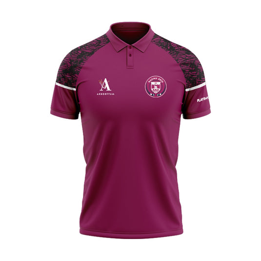 Naomh Brid Hurling & Camogie Sublimated Polo Stellar (Maroon/Black/White) - Adults