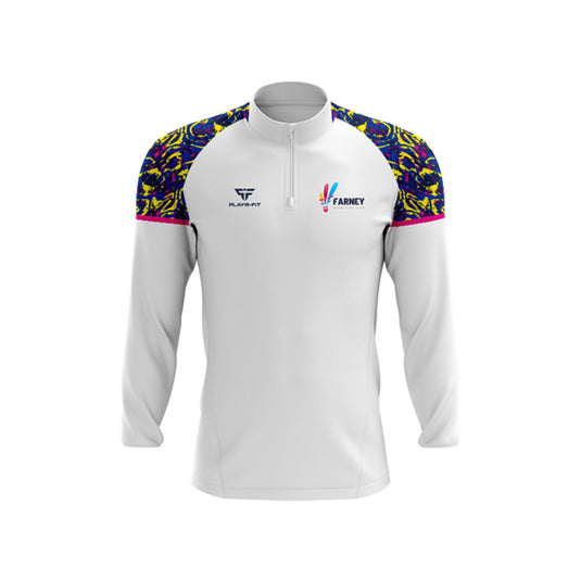 Farney Badminton Club Midlayer (1/4 Zip) Stellar White - Kids