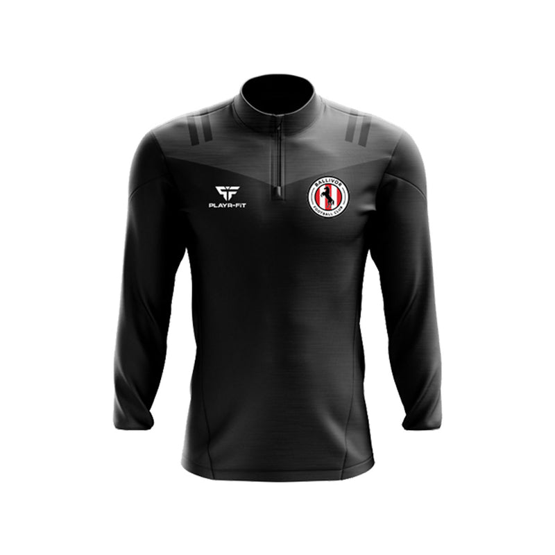 Load image into Gallery viewer, Ballivor FC Midlayer (1/4 Zip) Tenacity Grey/Black - Kids
