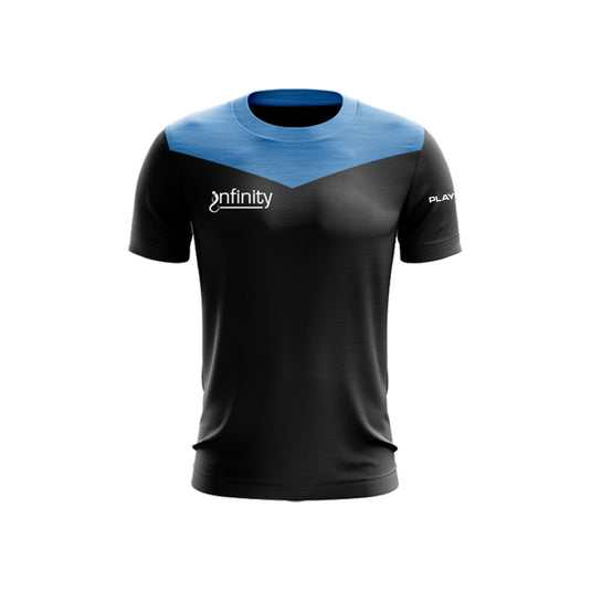Infinity Swim Academy T-Shirt Tenacity Black/Sky Blue - Adults