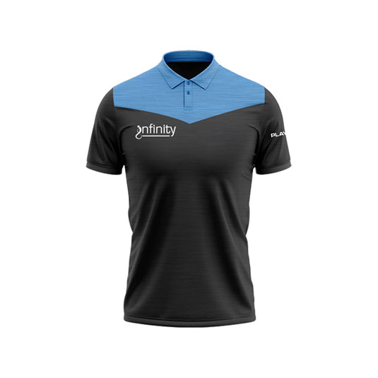 Infinity Swim Academy Polo Tenacity Black/Sky Blue - Kids