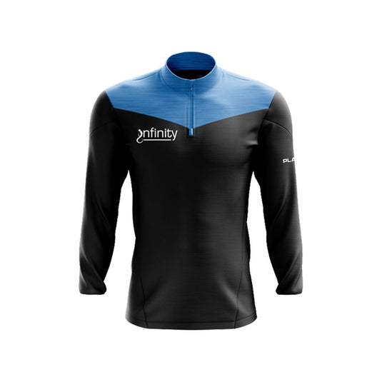 Infinity Swim Academy Midlayer (1/4 Zip) Tenacity Black/Sky Blue - Adults