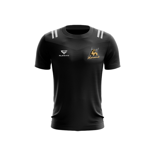 Louth Mavericks T-Shirt Tenacity Black White - Kids