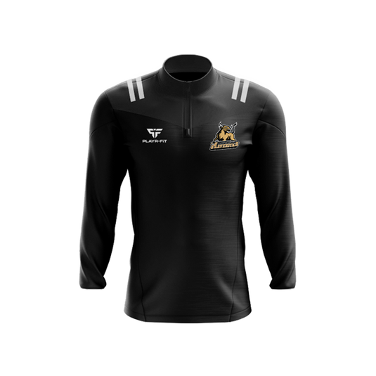 Louth Mavericks Midlayer (1/4 Zip) Tenacity Black/White - Adults