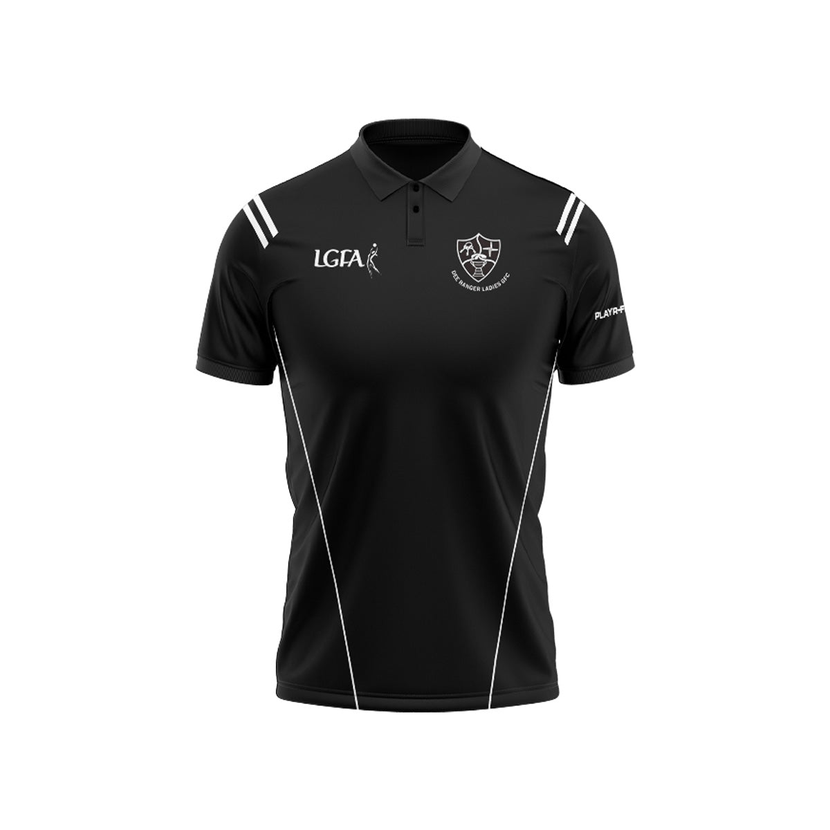 Dee Rangers Ladies GFC Polo Vigour Black/White - Adults – PLAYR-FIT ...