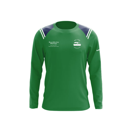 Hibernian GFC NY Crew Neck Vigour Green/Navy - Adults