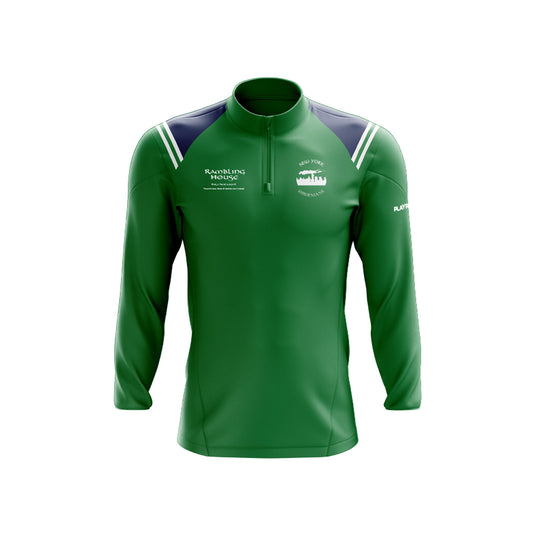 Hibernian GFC NY Midlayer (1/4 Zip) Vigour Green/Navy - Adults