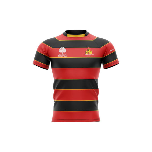Lansdowne RFC NY Rugby Jersey (Black Stripes) (2 Way Stretch) - Adults