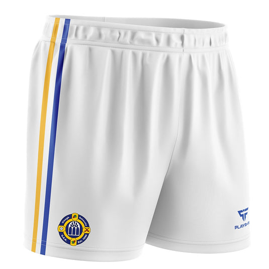 Clough Ballacolla Hurling Club Training/Playing Shorts (White) - Adults