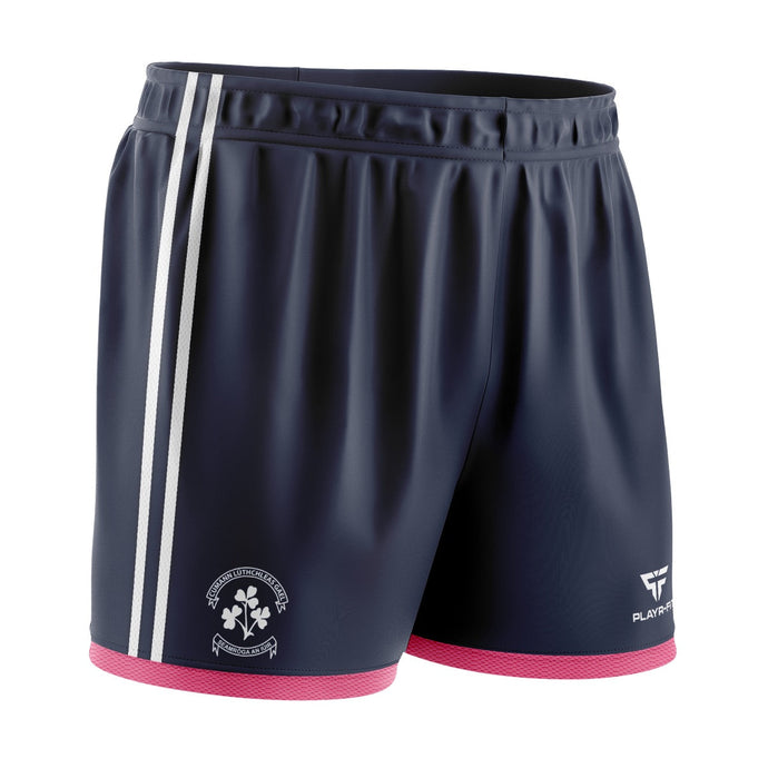 Newry Shamrocks GAC Training/Playing Shorts (Navy/Pink) - Kids