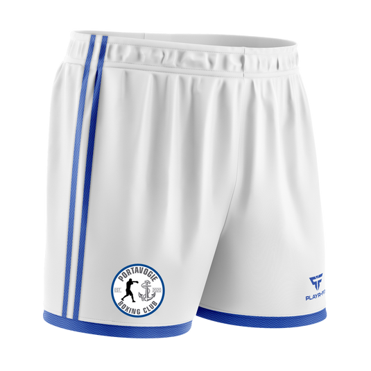 Portavogie Boxing Club Training/Playing Shorts (White) - Adults