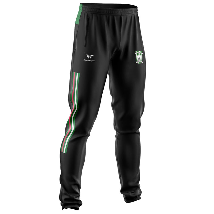 Killylough FC Skinny Pants Adroit (Black/Green/Pink) - Adults