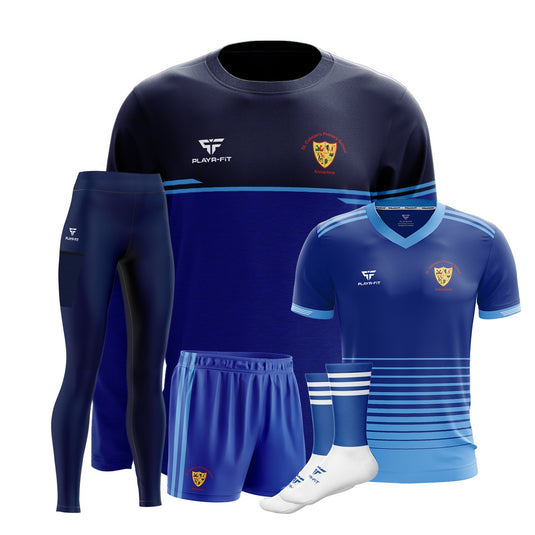 St Colmans PS Annaclone Staff Pack 4 (Crew Neck, Jersey, High Waist Leggings, Shorts, Mid Socks) - Kids