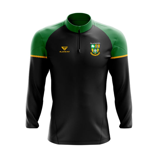 Clan Na Gael GFC Dundalk Midlayer (1/4 Zip) Stellar (Black/Green/Yellow) - Adults