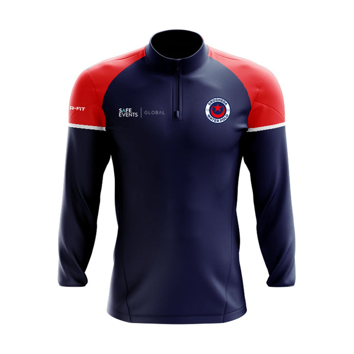 Drogheda Water Polo Mens Midlayer (1/4 Zip) Stellar (Navy/Red/White) - Adults