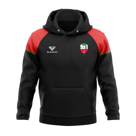 Glasnevin FC Hoodie Stellar (Black/Red/Green) - Adults
