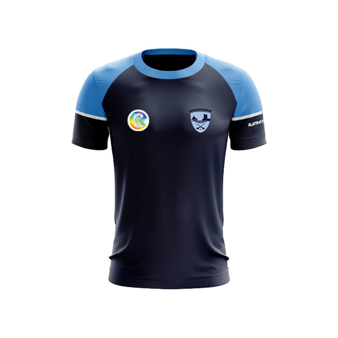 Oranmore Maree Camogie T-Shirt Stellar Navy/Sky Blue - Kids