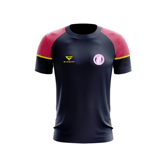 Newhill Girls Academy T-Shirt Stellar Navy/Pink - Adults