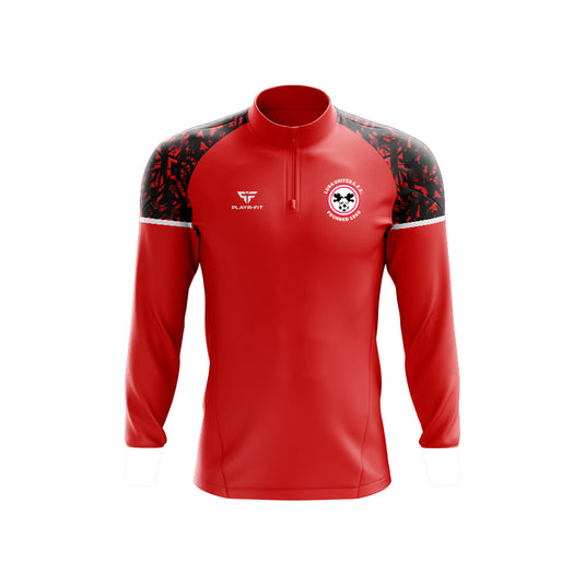 Lusk United Midlayer (1/4 Zip) Stellar Red/Black - Adults