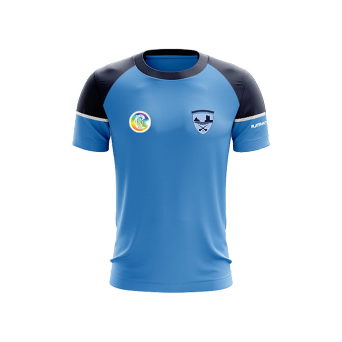 Oranmore Maree Camogie T-Shirt Stellar Sky Blue/Navy - Kids