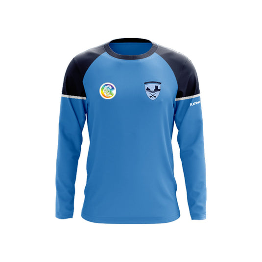 Oranmore Maree Camogie Crew Neck Stellar Sky Blue/Navy - Adults