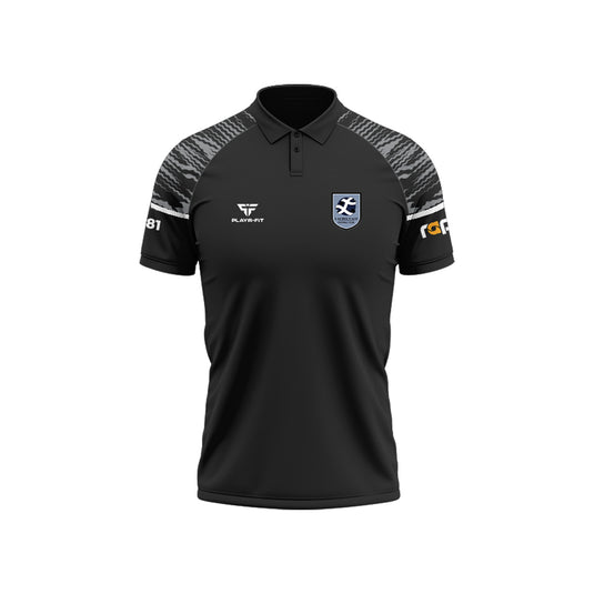 Laurelvale FC Polo Stellar Sublimated (Black/White) - Adults