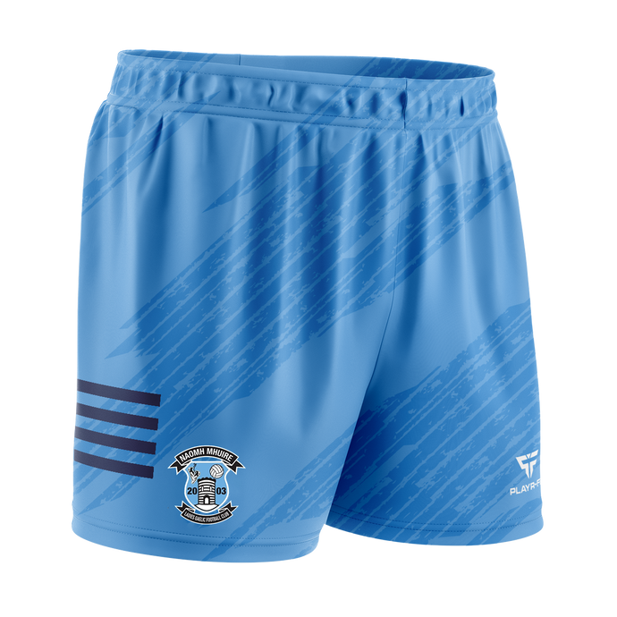 Naomh Mhuire LGFA Sublimated Shorts Sky Blue - Adults