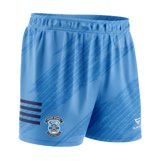 Naomh Mhuire LGFA Sublimated Shorts Sky Blue - Adults