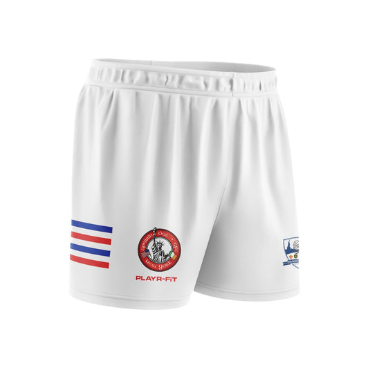 Sperrin Ogs NY/Rangers GFC NY Sublimated Shorts - White - Adults