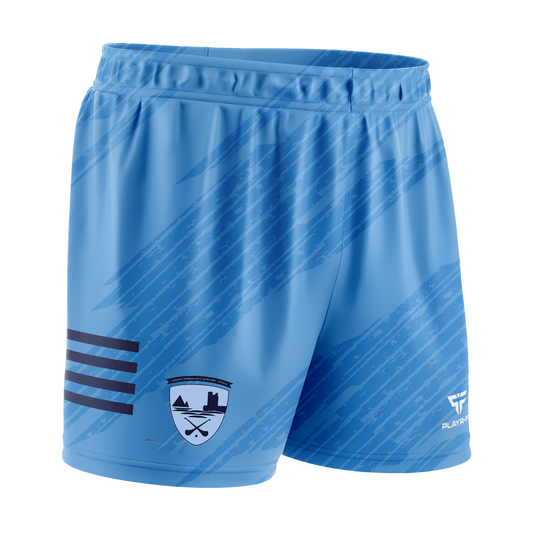 Oranmore Maree Camogie Sublimated Shorts Sky Blue - Adults