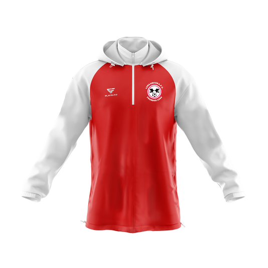 Lusk United Light Rain Jacket Red/White - Adults