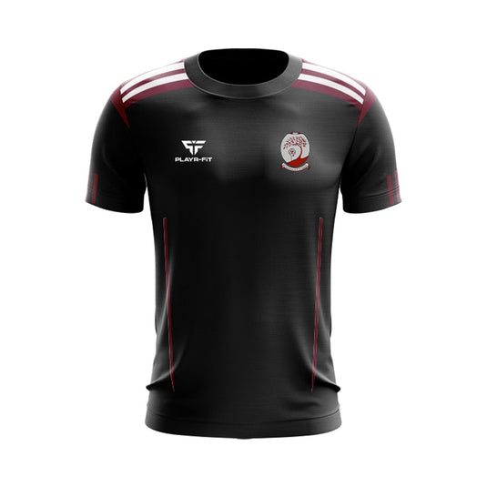 St Colmans PS Saval Staff T-Shirt Adroit (Black/Maroon/White) - Kids