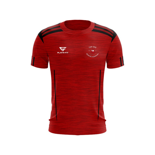 Top End Boxing Academy T-Shirt Adroit (Red/Black) - Adults