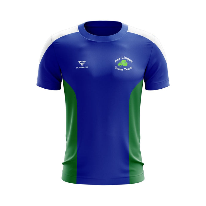 Aer Lingus Swim Club T-Shirt Endure (Blue/Green/White) - Adults