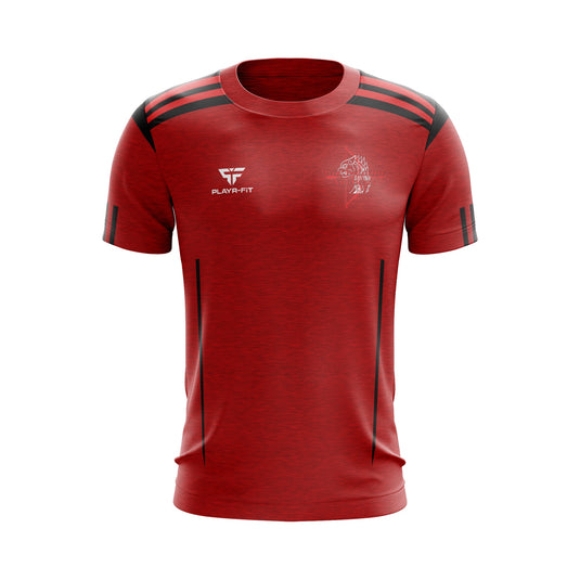 CúChulainn Archers T-Shirt Adroit (Red/Black) - Adults
