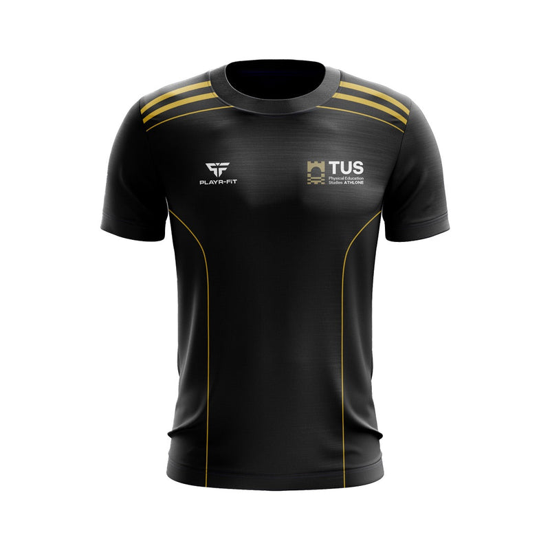 Load image into Gallery viewer, TUS Athlone PE Studies T-Shirt Endure (Black/Gold) - Kids
