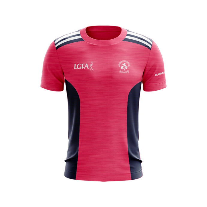 Newry Shamrocks GAC T-Shirt Endure (Pink/Navy/White) - Adults