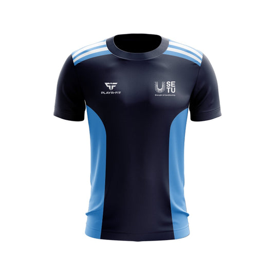 SETU Strength and Conditioning T-Shirt Endure (Navy/Sky/White) - Kids