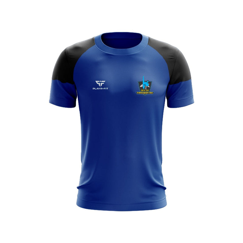 Load image into Gallery viewer, Garth Kidd Taekwon-Do T-Shirt Stellar (Blue/Black) - Adults
