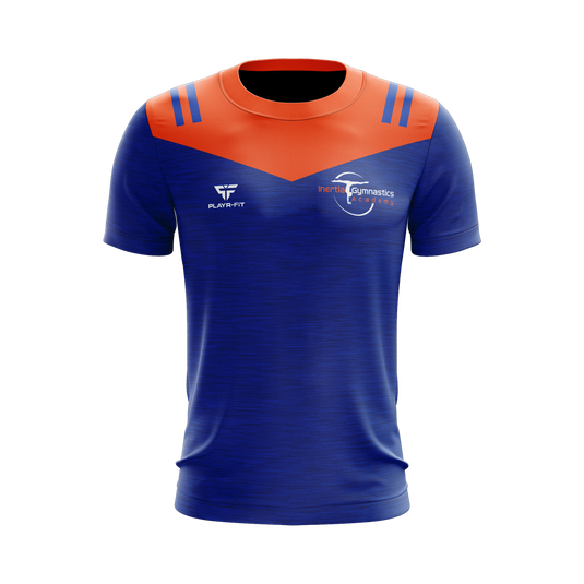 Inertia Gymnastics Coaches T-Shirt Tenacity (Orange/Blue) - Kids