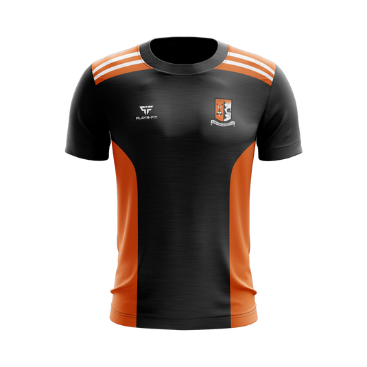 Knocks Grattans Hurling T-Shirt Endure Black/Orange - Adults