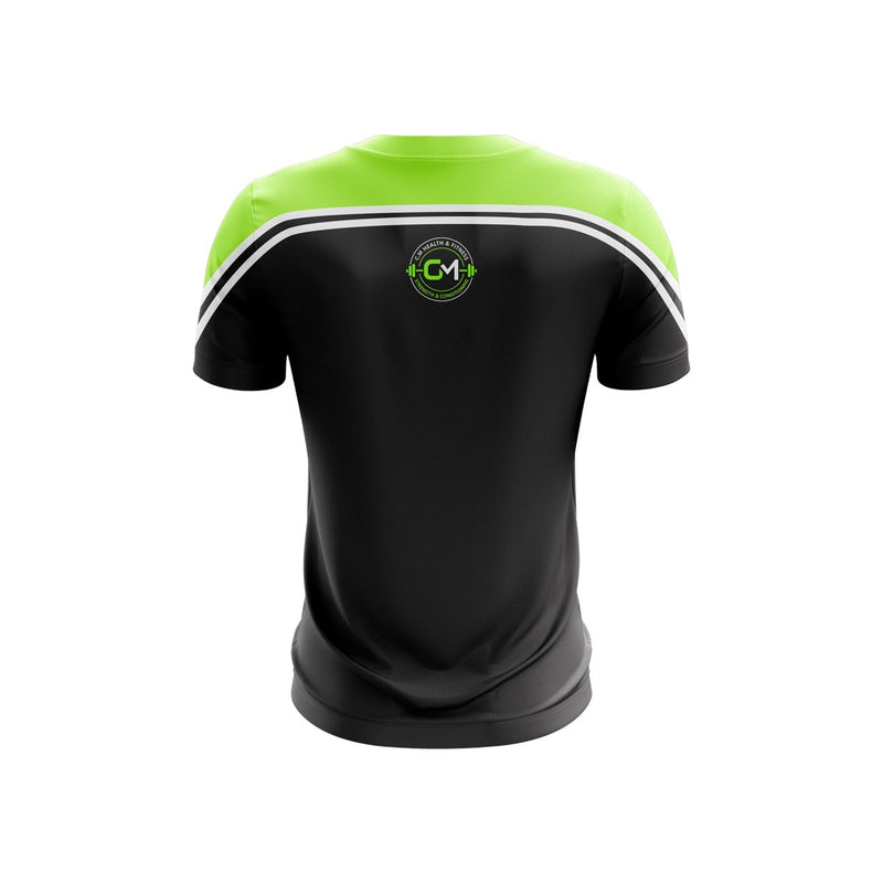 Load image into Gallery viewer, CM Health &amp; Fitness T-Shirt Momentum Black/Green - Adults

