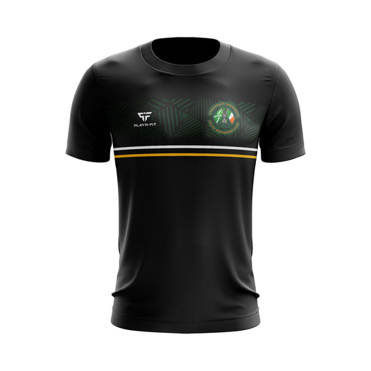 Stranraer Shamrock T-Shirt Black - Adults