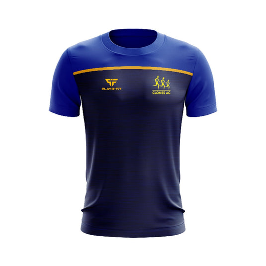 Clones Athletics Club T-Shirt Spirit (Navy/Blue/Yellow) - Adults