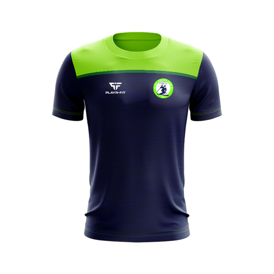 Ski Racing Club NI T-Shirt Spirit Navy/Lumo Green - Adults